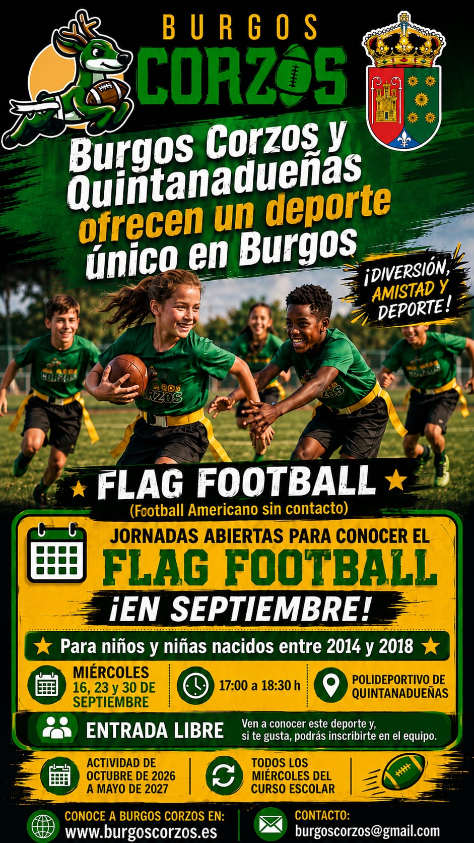 Jornadas de PUERTAS ABIERTAS, Flag Football en Quintanadueñas 